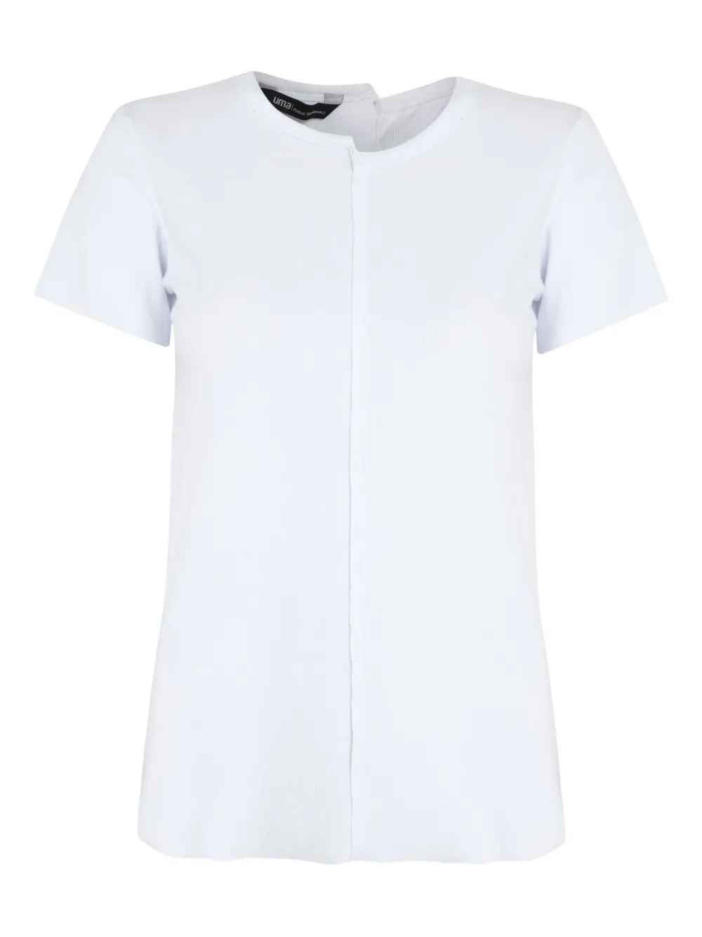 Uma | Raquel Davidowicz Camiseta canelada com decote careca | Branco | Image 1