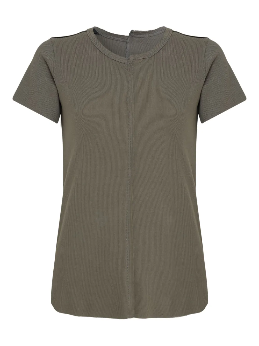 Uma | Raquel Davidowicz ribbed seam-detail t-shirt | Brown | Image 1