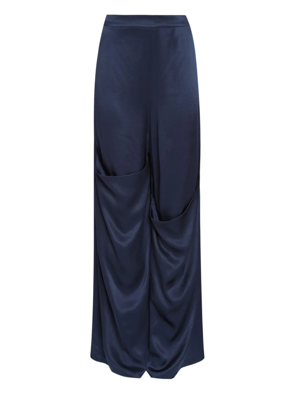 Uma | Raquel Davidowicz Gedrapeerde broek met wijde pijpen Blauw