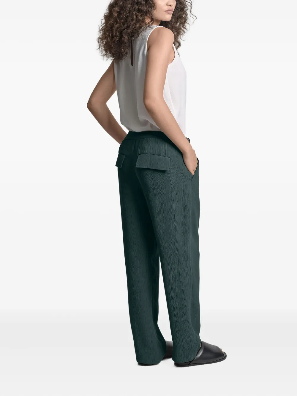 Uma Raquel Davidowicz Belted Trousers In Green
