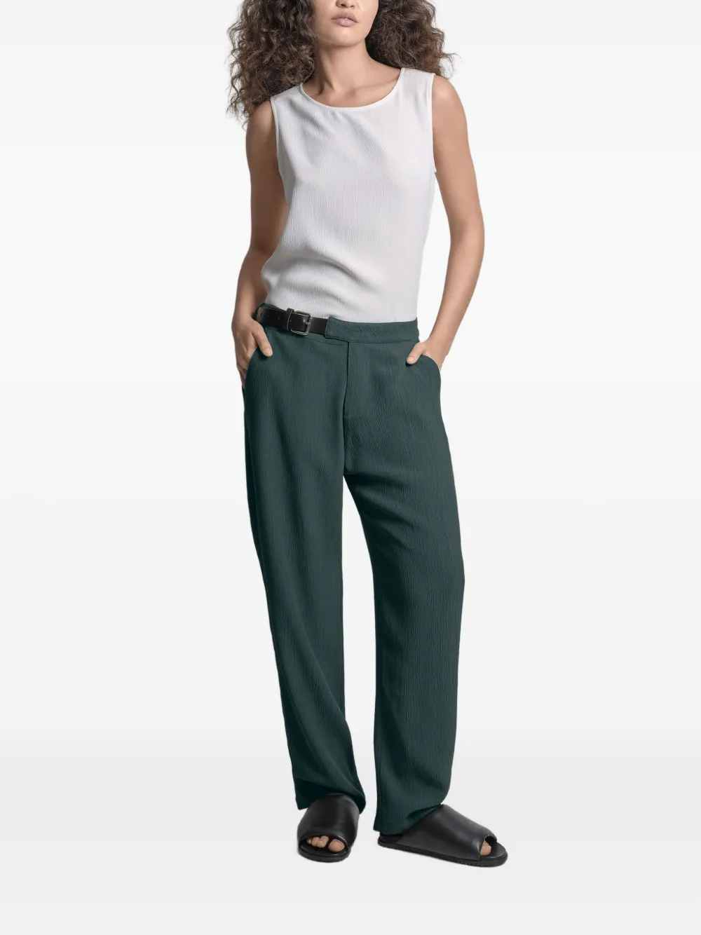 Uma | Raquel Davidowicz belted trousers - Groen