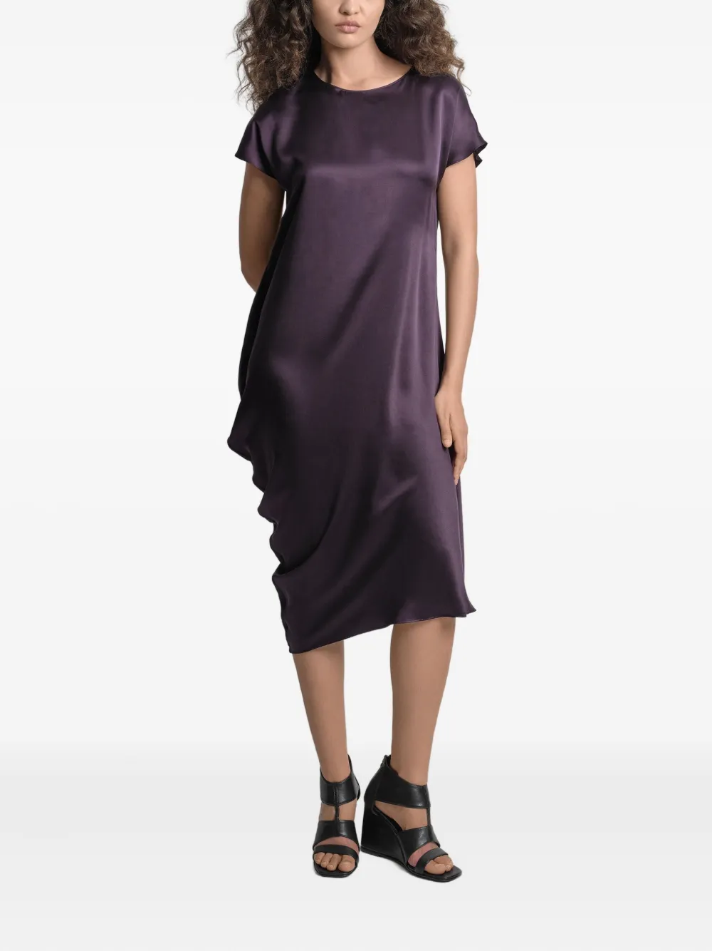 Uma | Raquel Blay draped-design silk midi dress | Day Dresses | Image 2