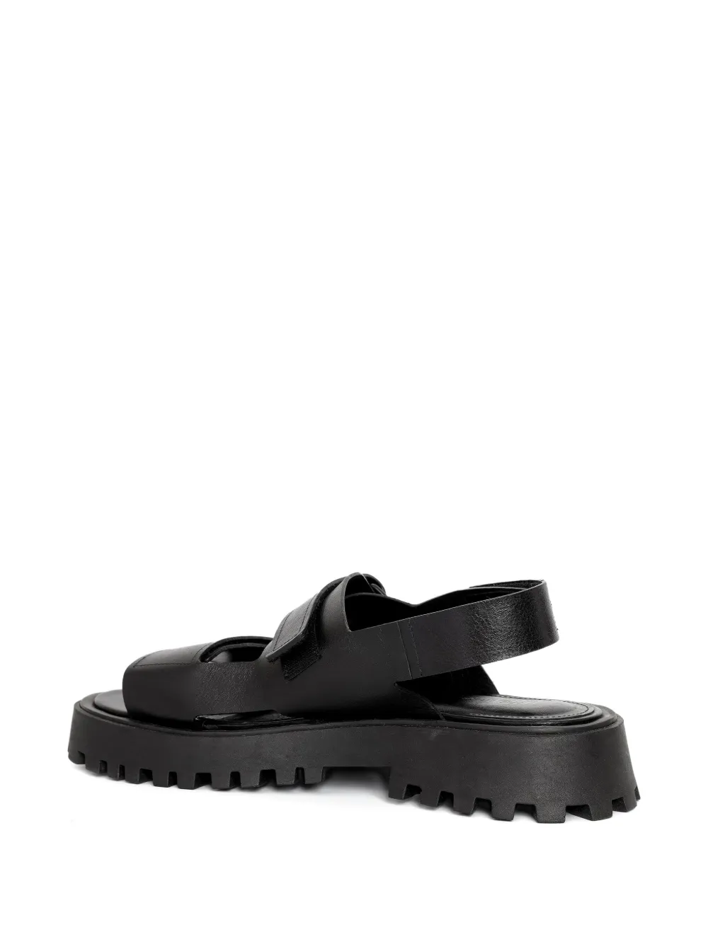 Uma | Raquel Blay Estátua Double-strap Platform Sandals In Black