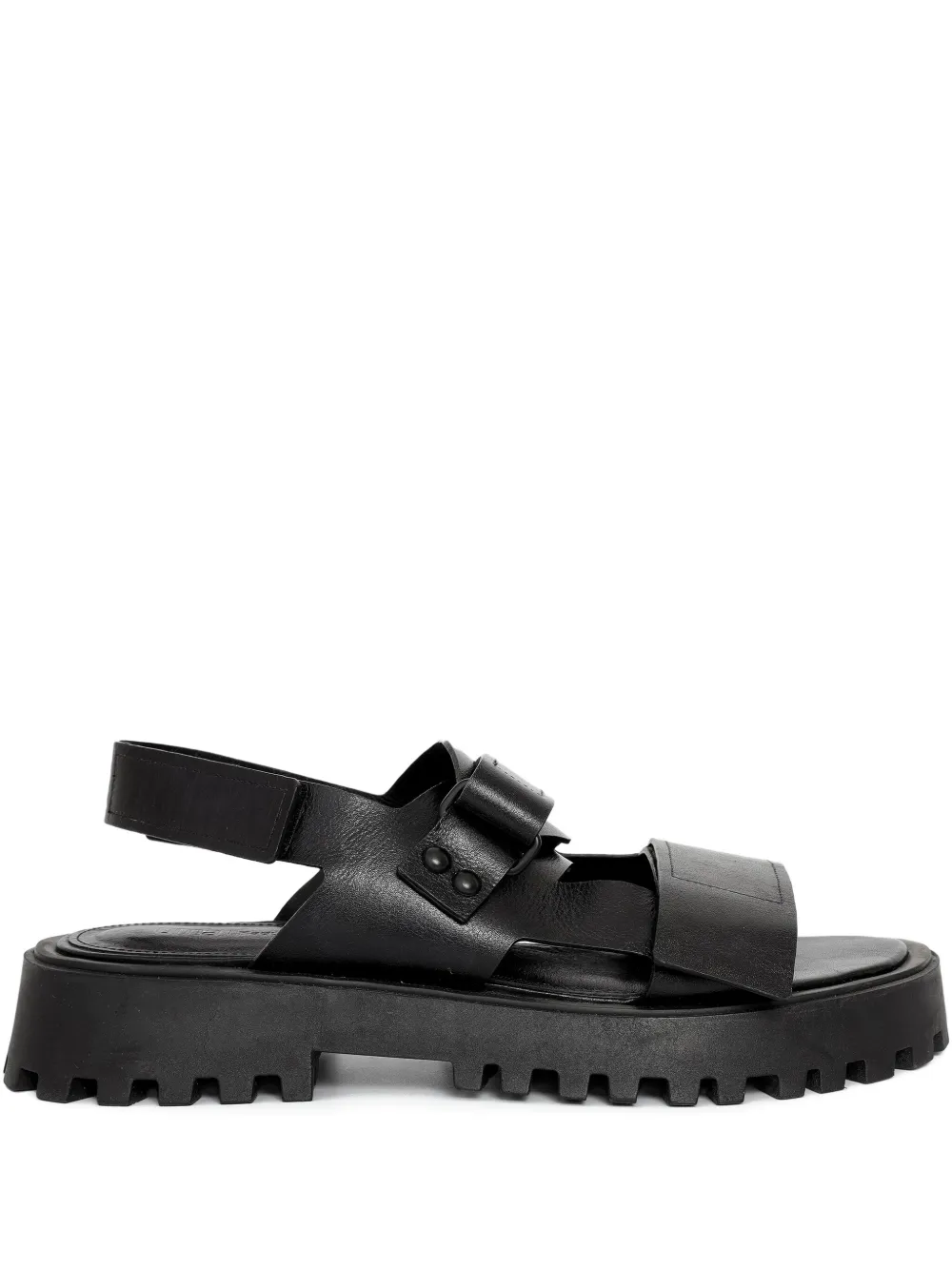Uma | Raquel Blay Estátua double-strap platform sandals Black