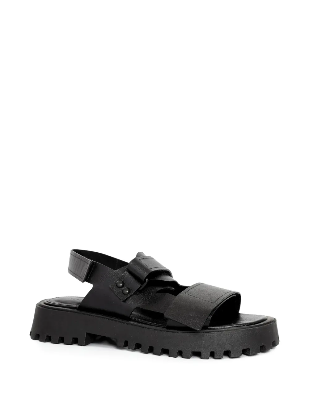 Uma | Raquel Blay Estátua Double-strap Platform Sandals In Black