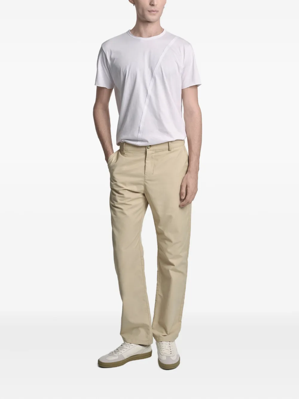 Uma | Raquel Blay Broek met zak aan de voorkant - Beige