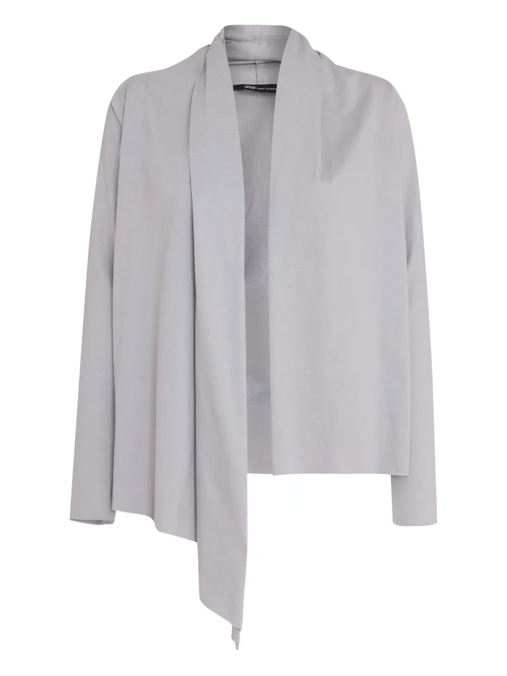 Uma | Raquel Blay Draped-collar Cotton Jacket In Gray