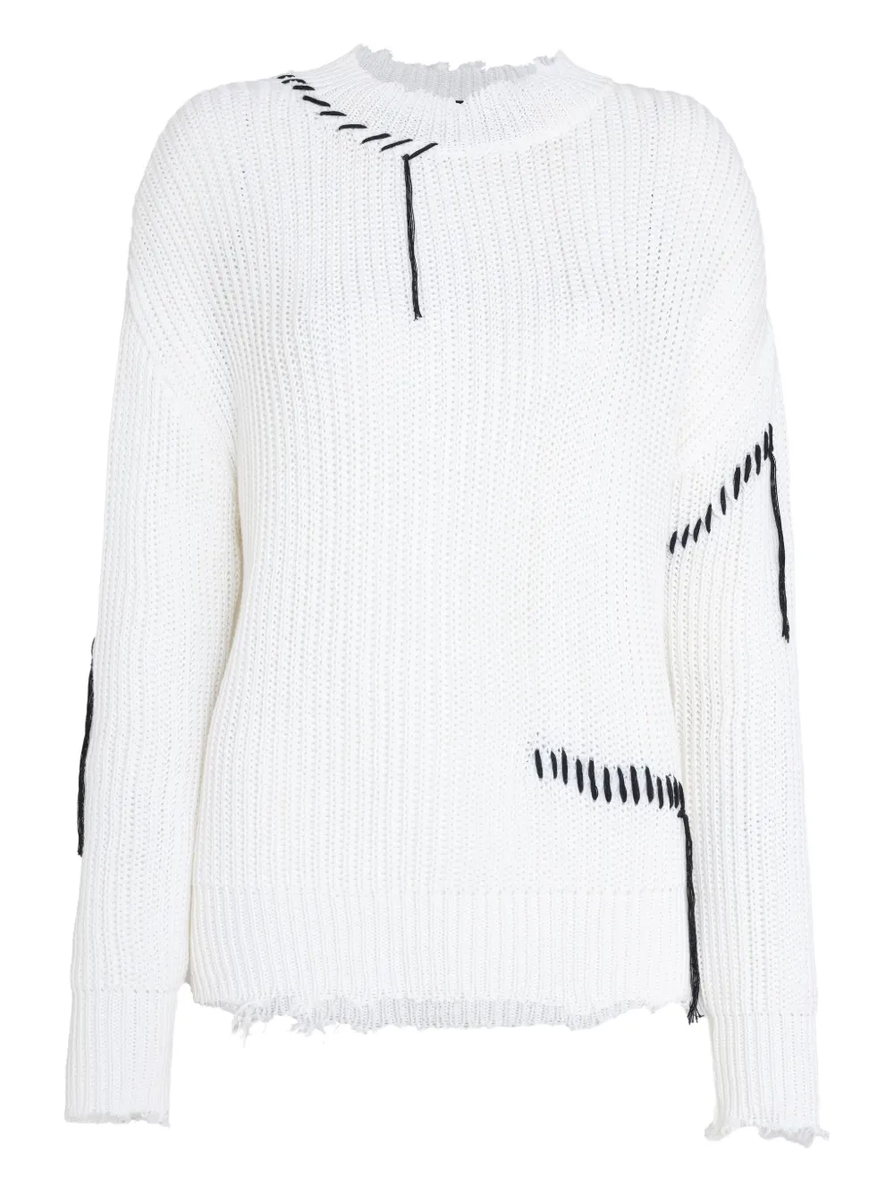 Uma Raquel Davidowicz Stitch-detail Sweater In White
