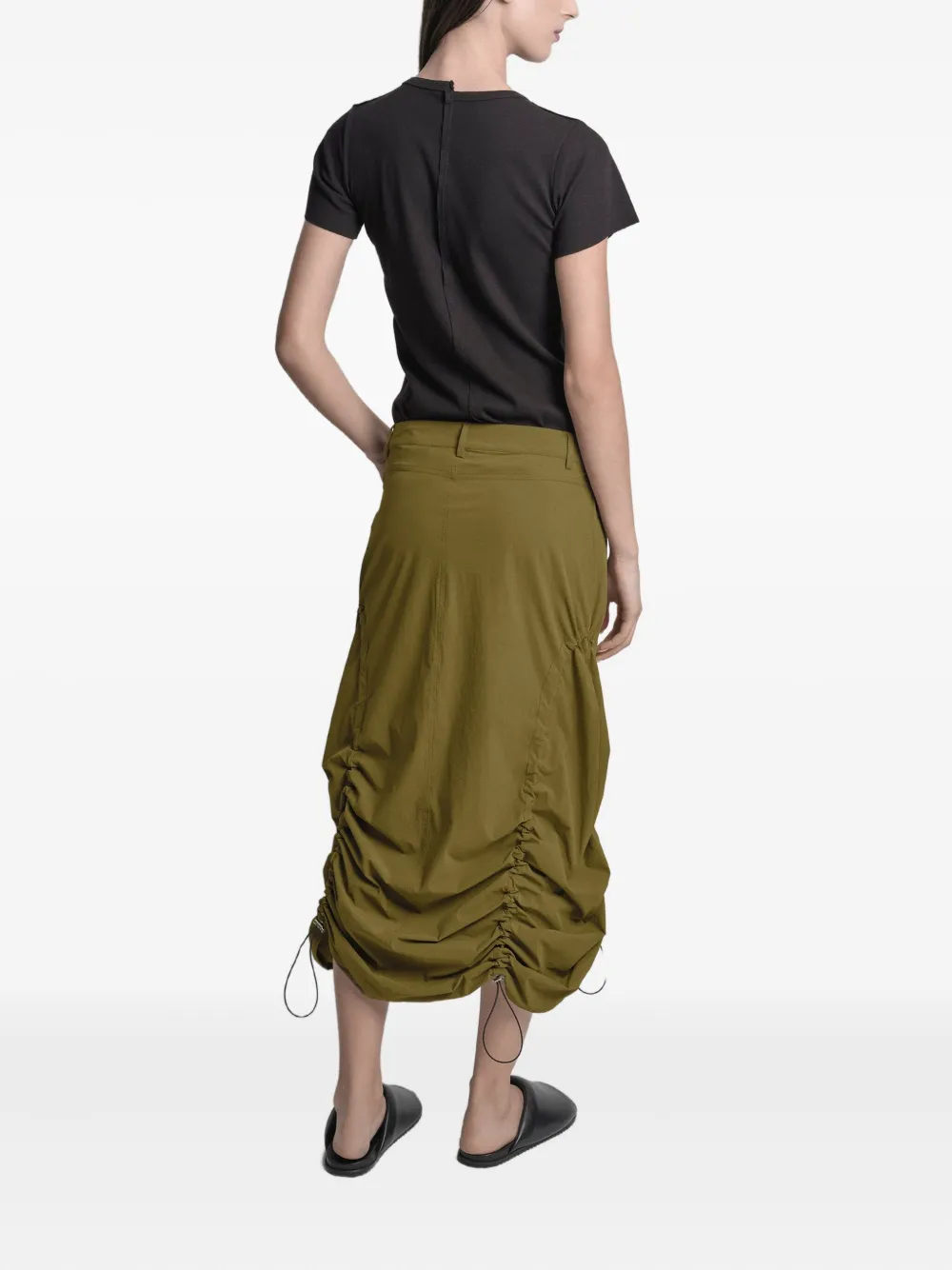Uma Raquel Davidowicz Drawstring Gathered Skirt In Brown