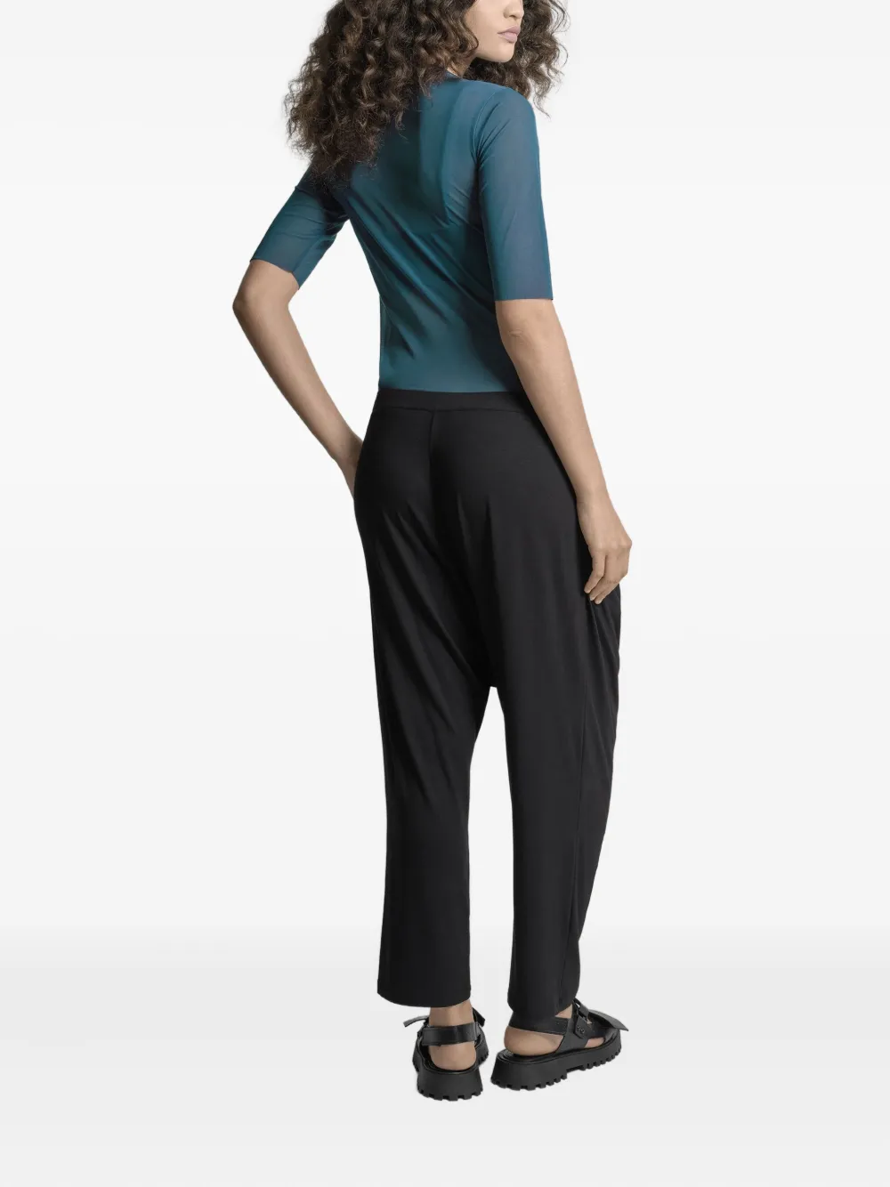 Uma | Raquel Davidowicz T-shirt met ronde hals en mesh Blauw