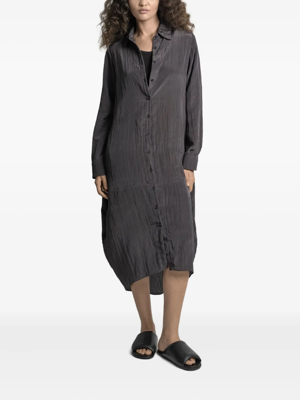 Uma | Raquel Blay Midi-blousejurk - Grijs
