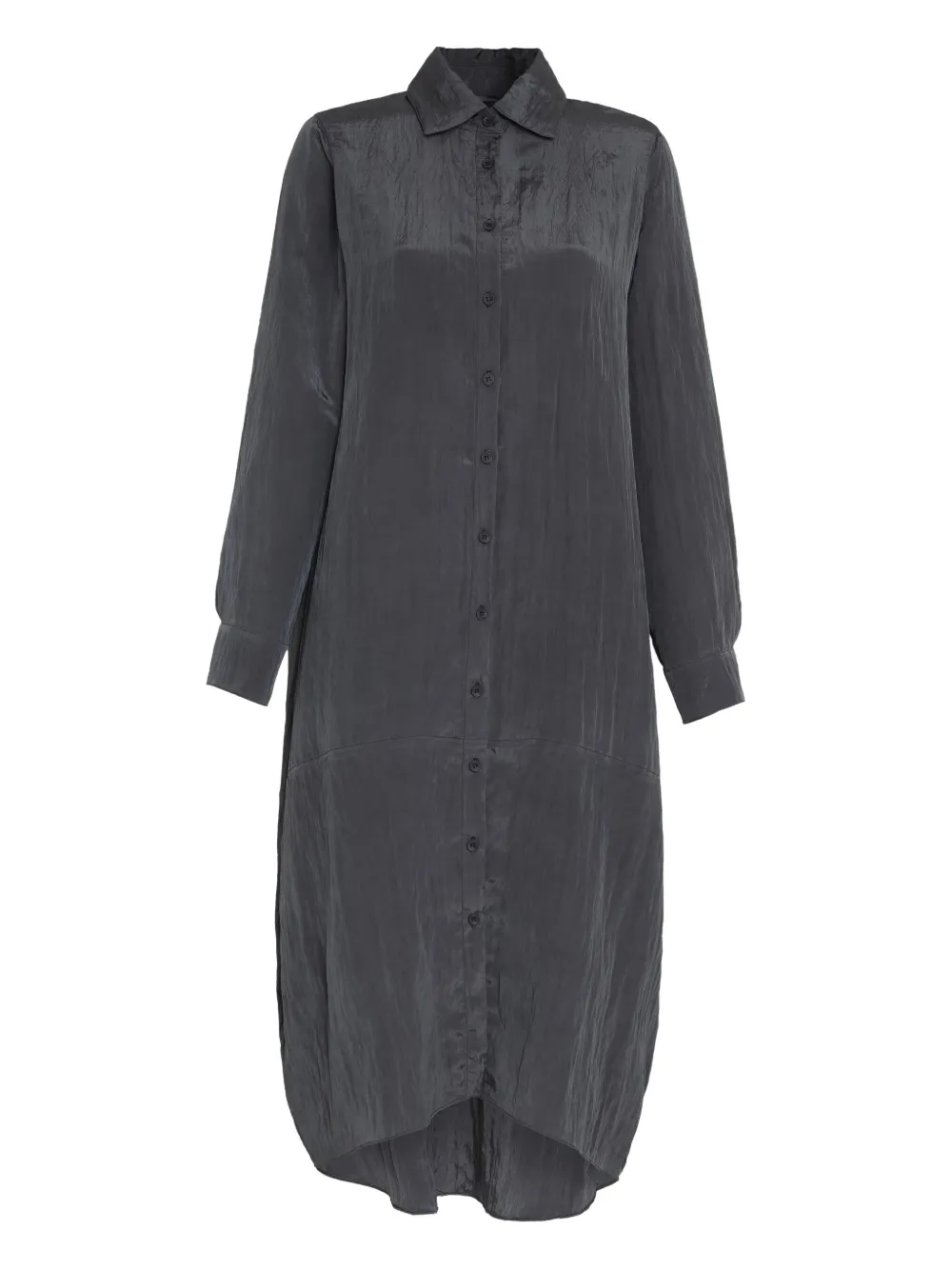 Uma | Raquel Blay shirt midi dress | Grey | Image 1