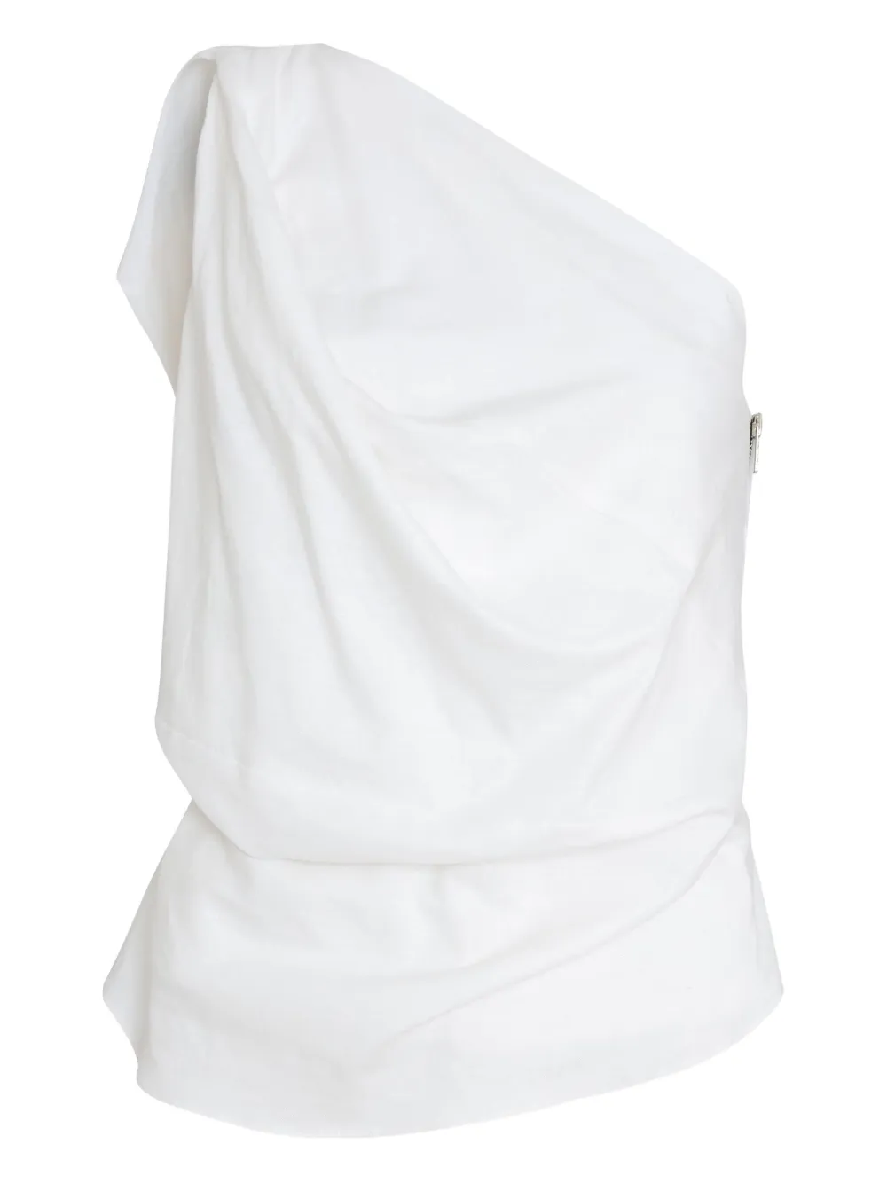 Uma Raquel Davidowicz Draped One-shoulder Top In White