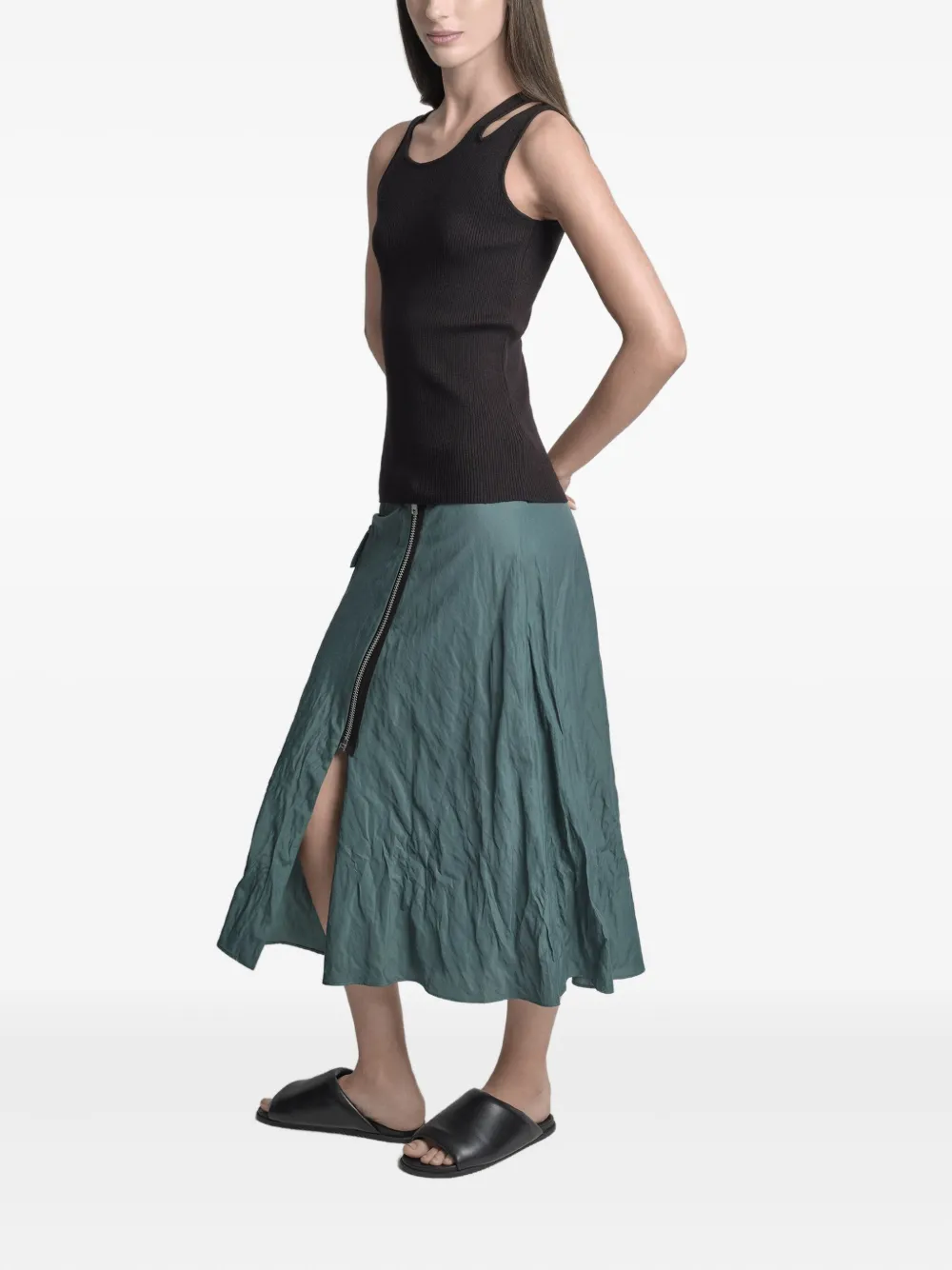 Uma | Raquel Blay Cut-out Detail Tank Top In Black