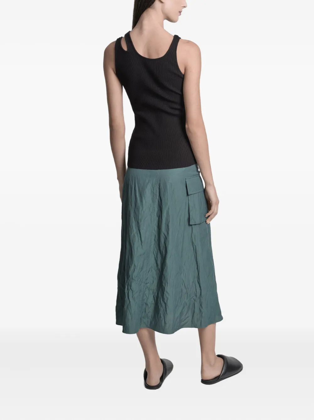 Uma | Raquel Blay Cut-out Detail Tank Top In Black