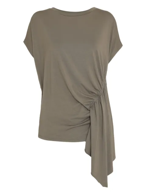 Uma | Raquel Blay side-drape short-sleeve top