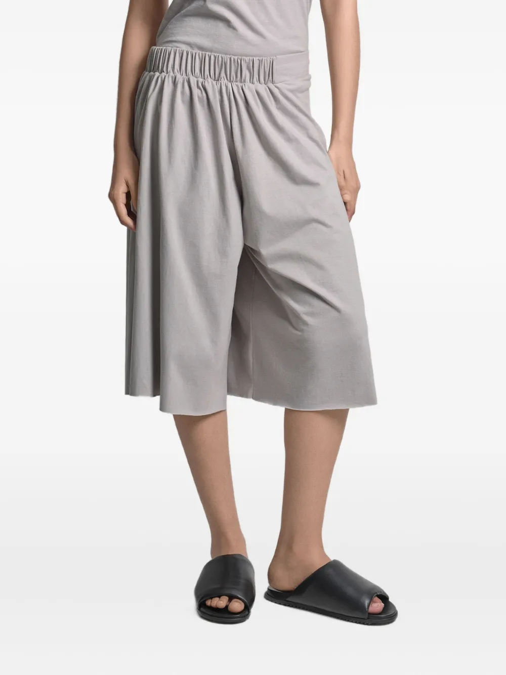 Uma | Raquel Blay Elastic-waistband Culottes Shorts In Gray