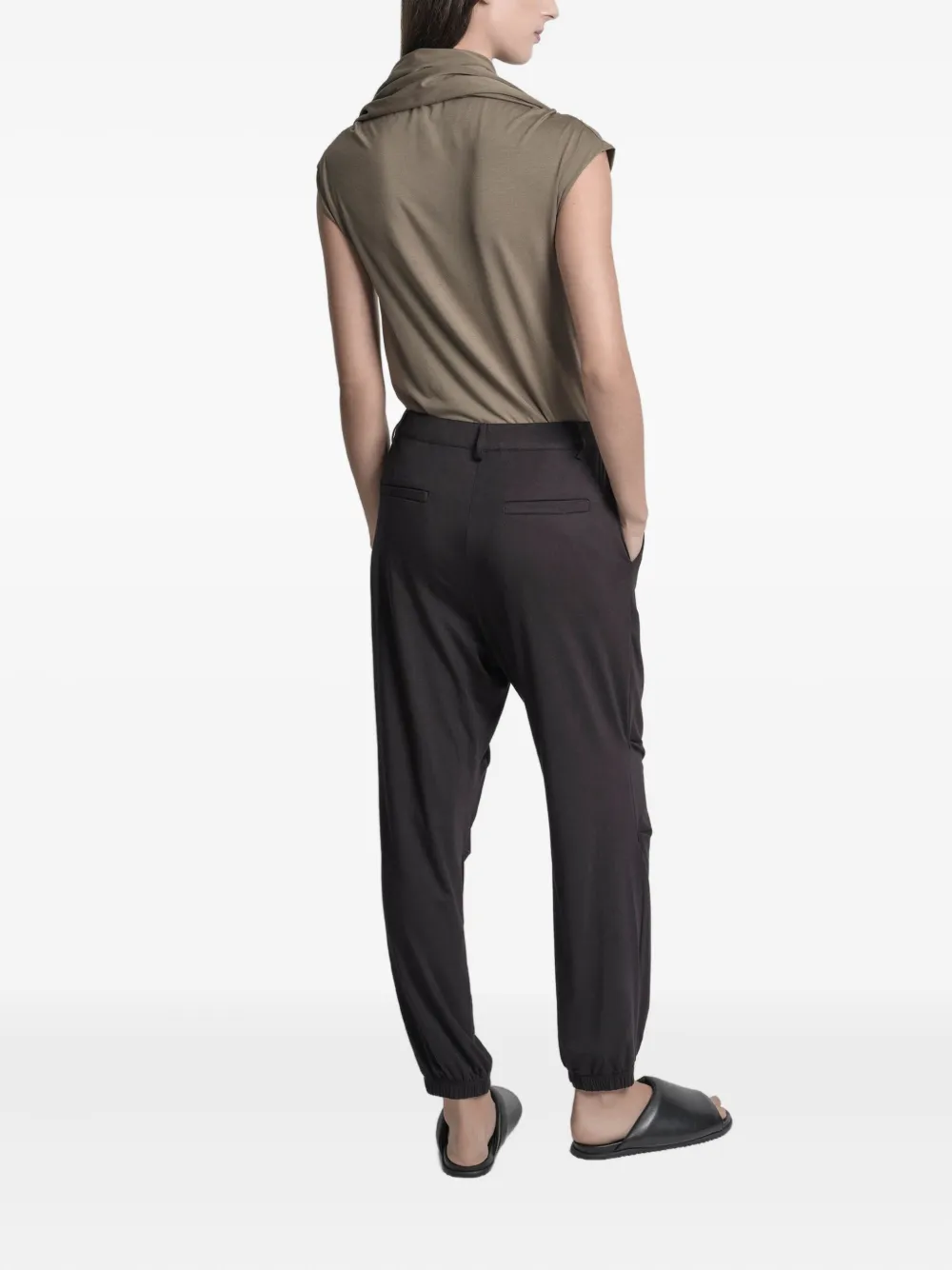 Uma Raquel Davidowicz Cuffed-hem Trousers In Black