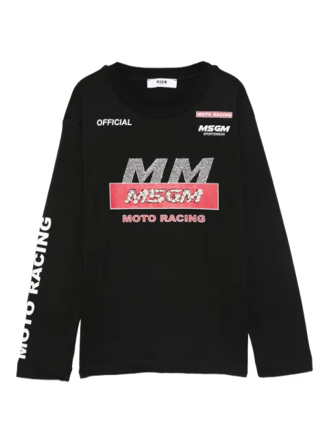 MSGM Kids rhinestone-embellished T-shirt