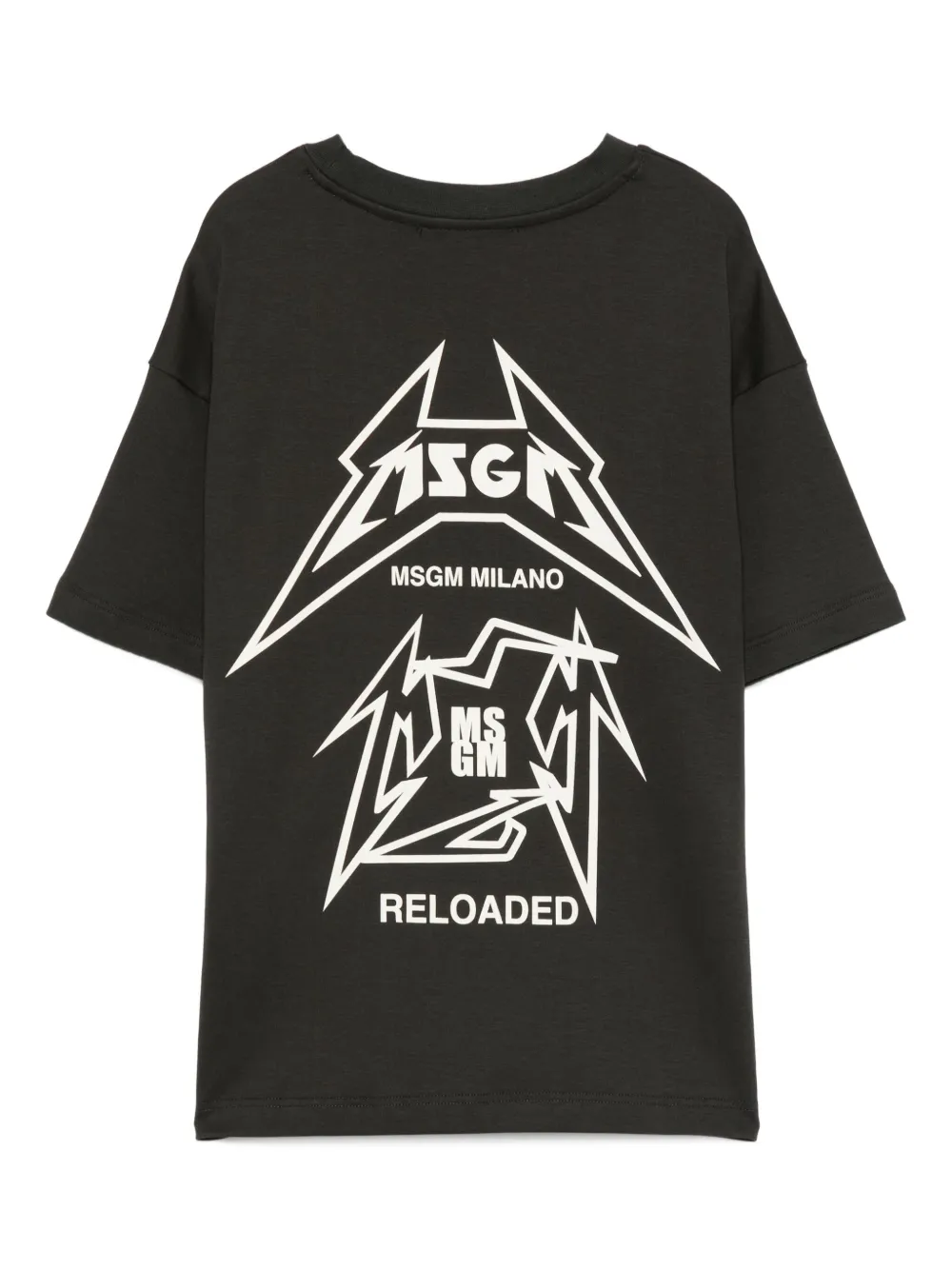 MSGM Kids T-shirt met grafische print Zwart