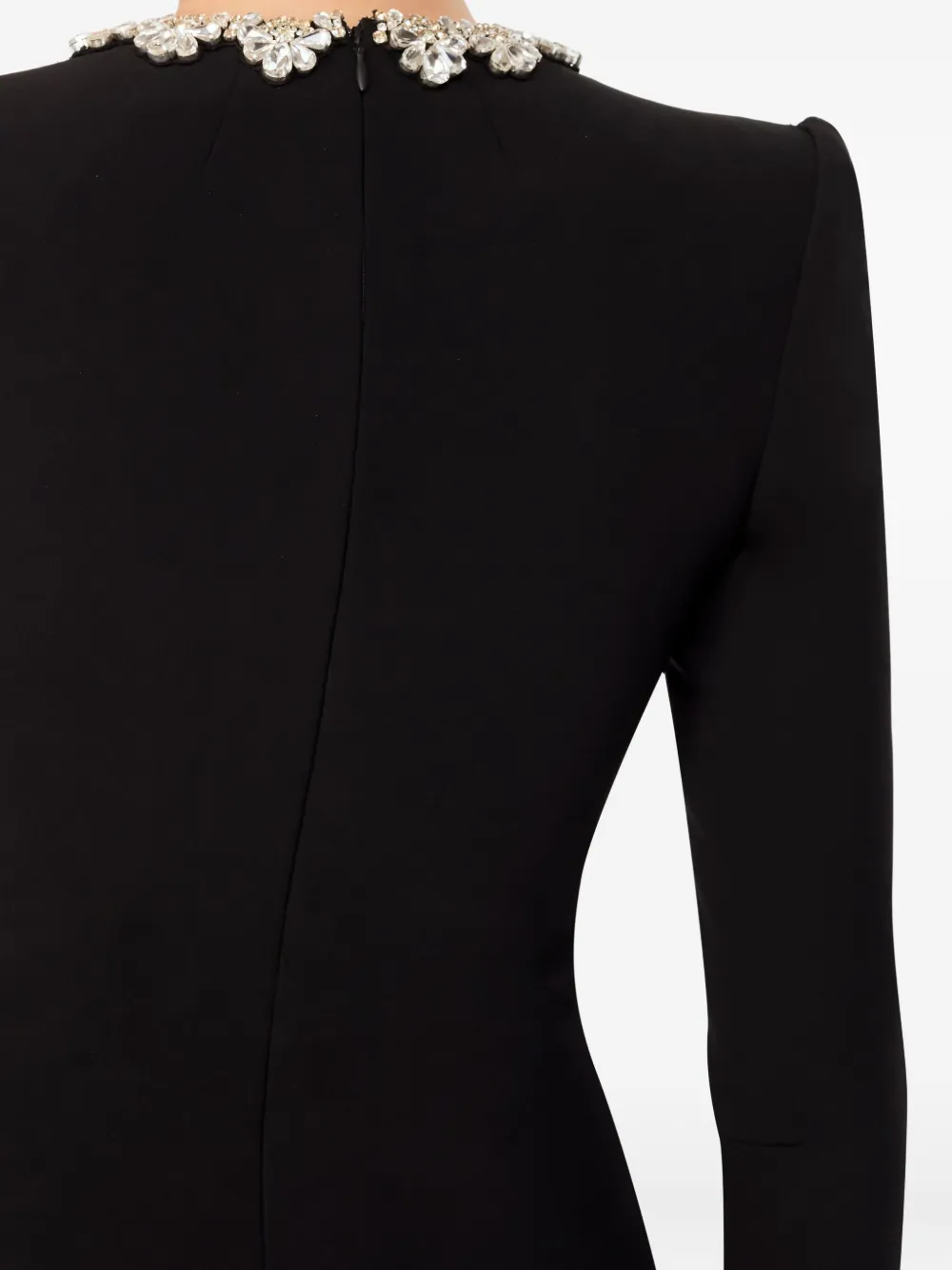 Jenny Packham Puff mini-jurk met verfraaide hals Zwart