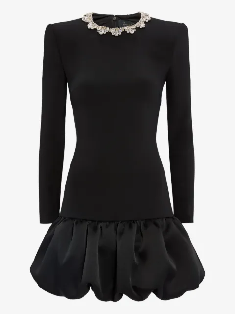 Jenny Packham Vestido Puff com aplicação na gola