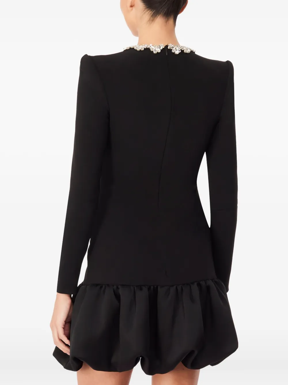 Jenny Packham Puff mini-jurk met verfraaide hals Zwart