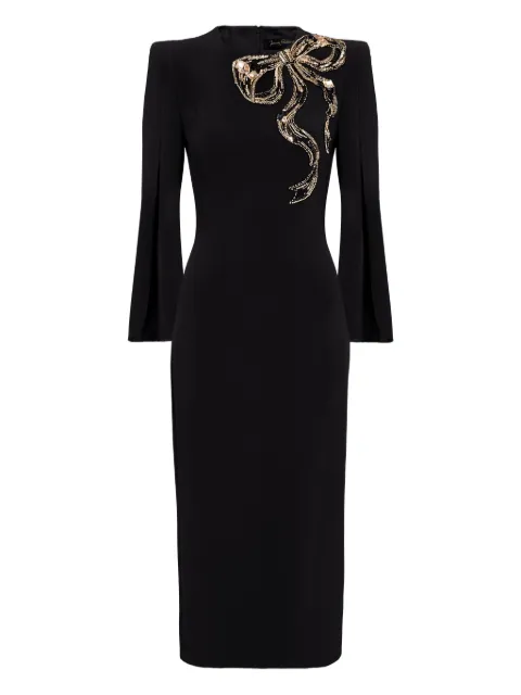Jenny Packham Love Bow split-sleeve midi dress