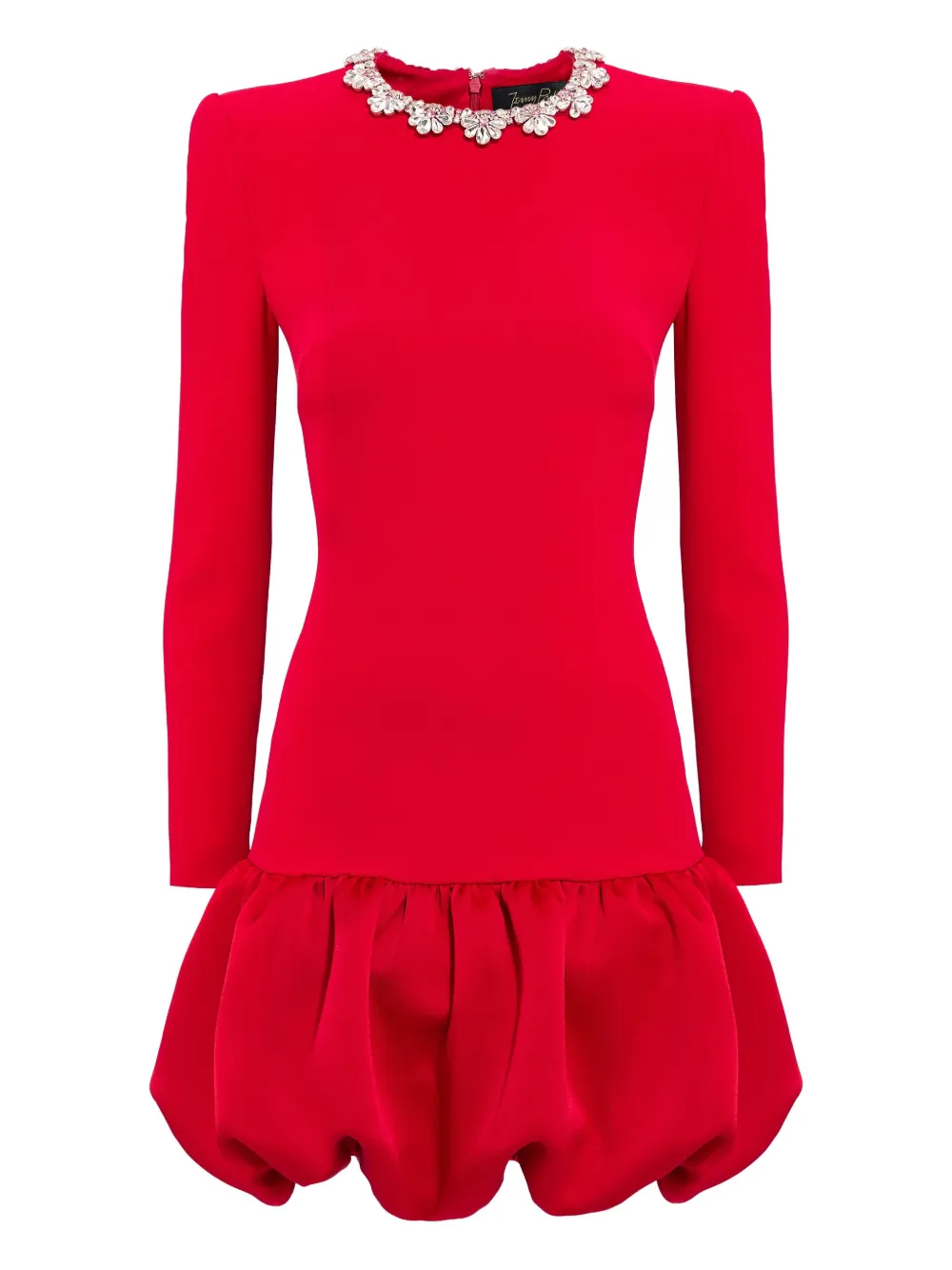 Jenny Packham Puff デコラティブ ミニドレス - レッド Jenny Packham Puff デコラティブ ミニドレス - レッド