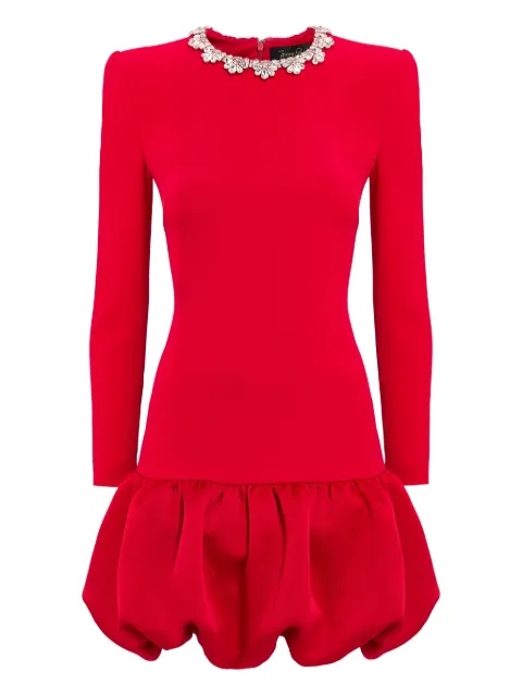Jenny Packham Puff embellished-neck mini dress