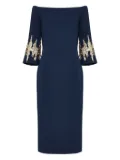 Jenny Packham Aster sequin-embellished midi dress - Blue