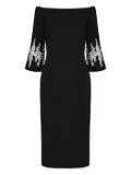 Jenny Packham Aster sequin-embellished midi dress - Black