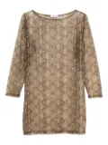 Valentino Garavani Pre-Owned 1990s snakeskin mesh dress - Neutrals