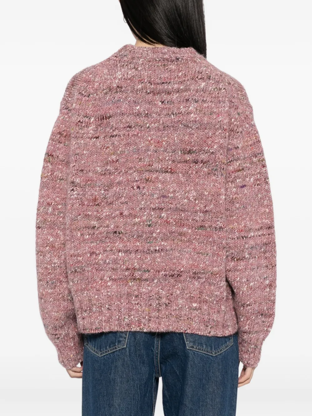 Rohe Pink Melange Crewneck Sweater In Multi