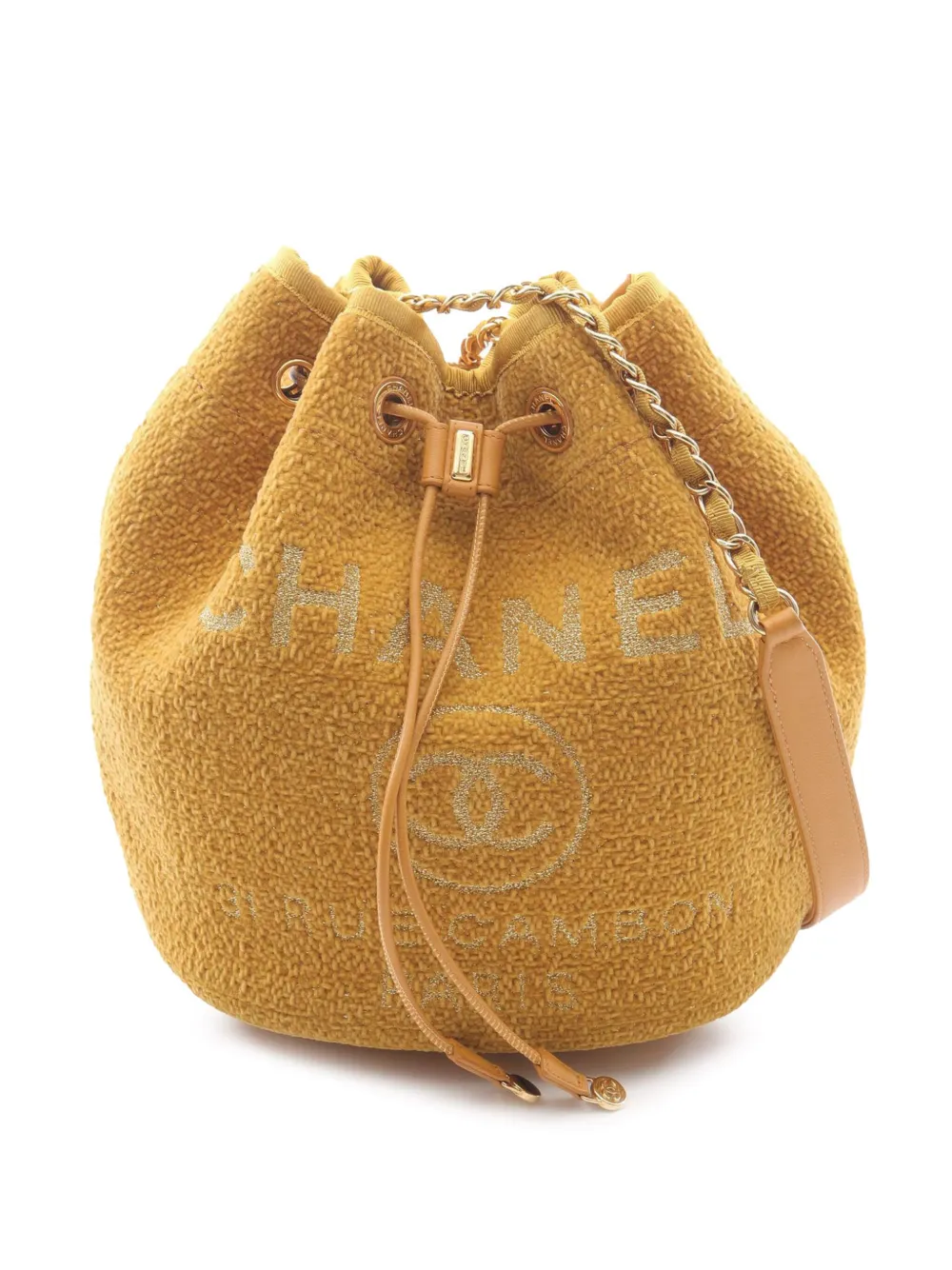 2019 Boucle Deauville Drawstring bucket bag