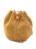 CHANEL Pre-Owned 2019 Boucle Deauville Drawstring bucket bag - Yellow