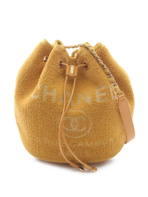 CHANEL Pre-Owned 2019 Boucle Deauville Drawstring bucket bag