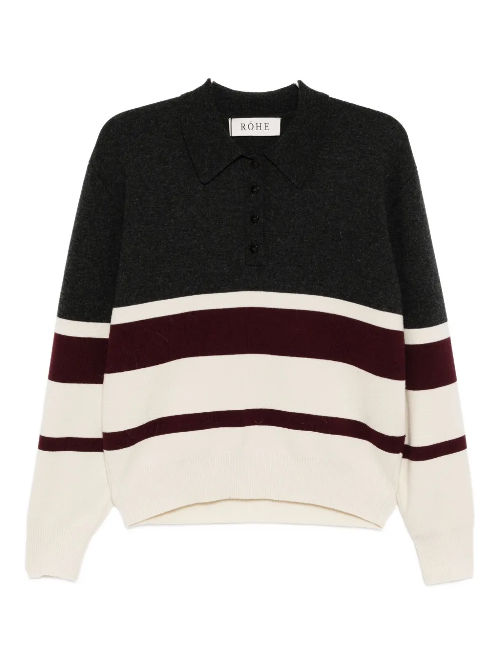 Róhe striped polo top
