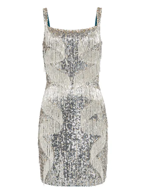 Jenny Packham Tina sequin fringe mini dress