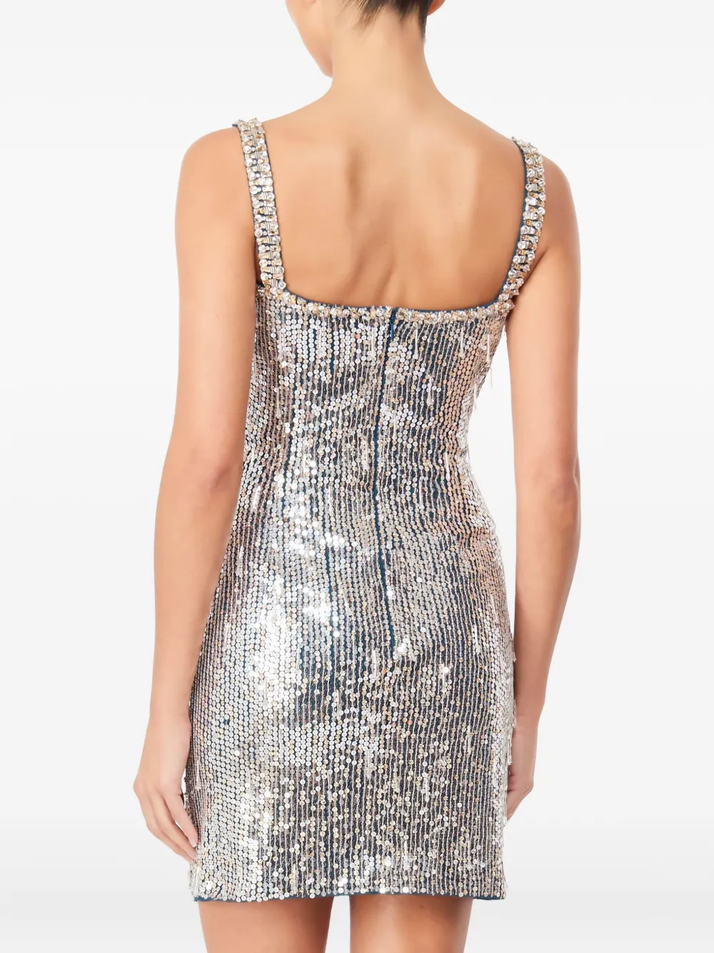 Jenny Packham Tina mini-jurk met pailletten en franje Blauw