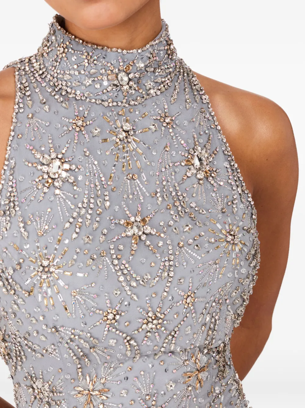 Jenny Packham Starry Night verfraaide mini-jurk Blauw