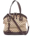 Gucci Pre-Owned 2000-2015 Medium GG Canvas Charm Dome satchel - Brown