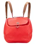 CHANEL Pre-Owned 2016-2017 CC Quilted Caviar Drawstring backpack - Red