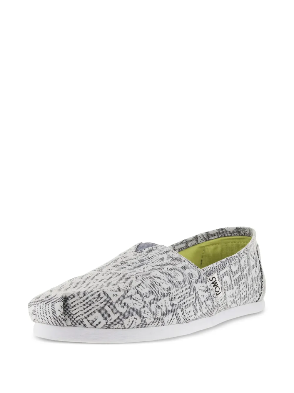 Toms Alpargata geometric-print loafers Grey
