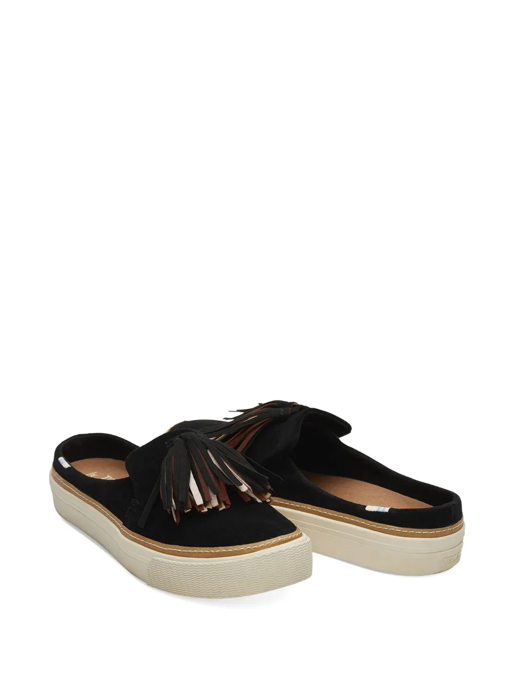 Toms Sunrise platform mules Black