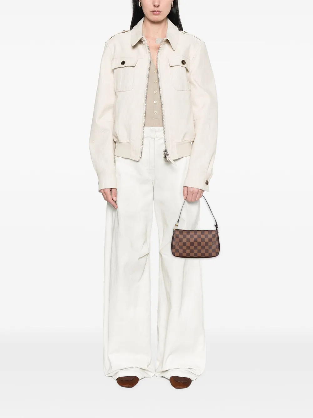 Louis Vuitton Pre-Owned 2002 Damier Ebene Navona shoulder bag | Pre-Owned | Image 2