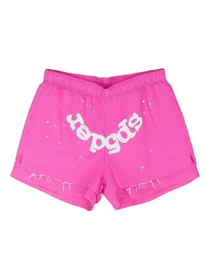Denim Tears Mono Cotton Wreath Shorts | Pink | FARFETCH JO