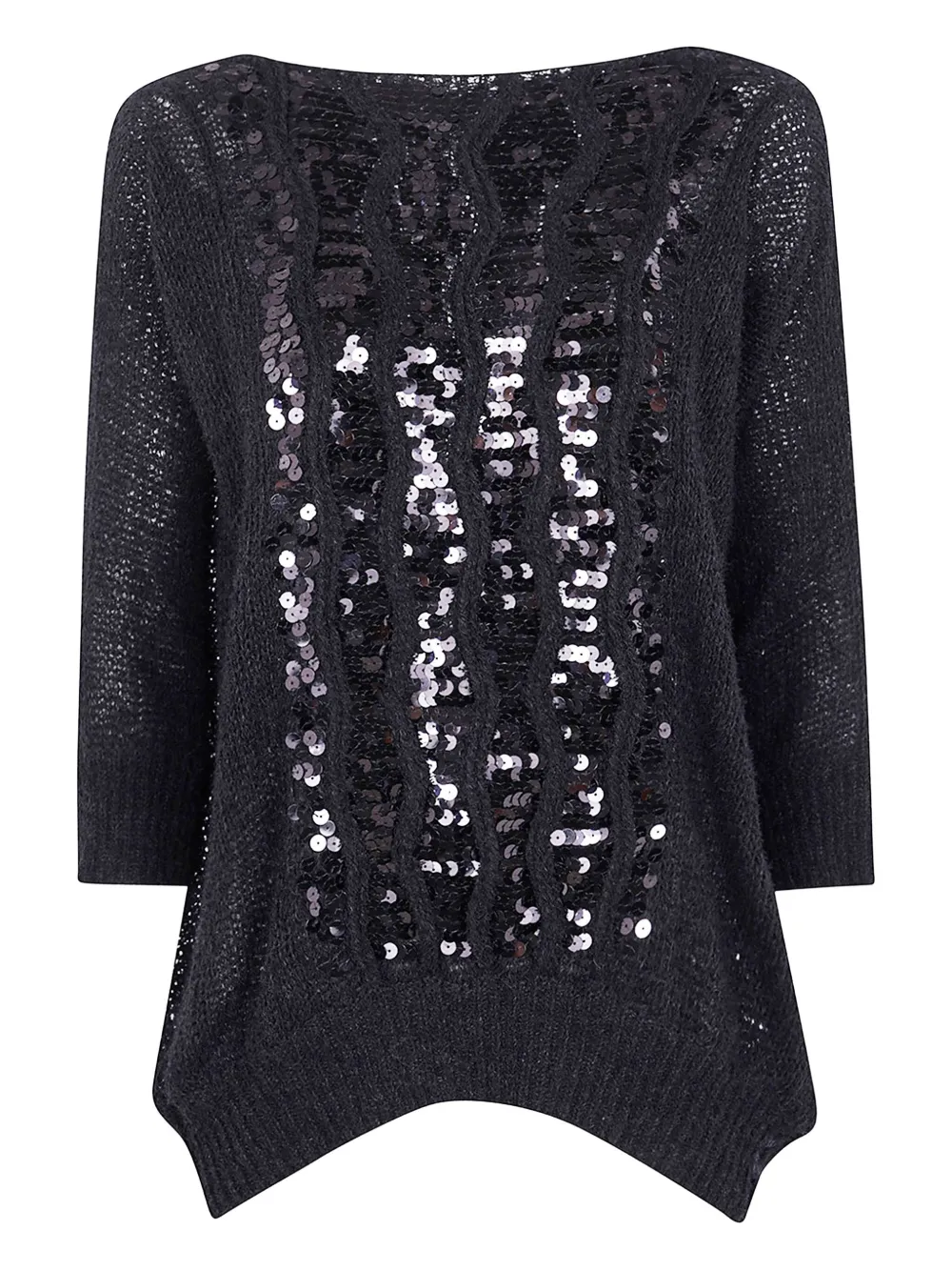 Aviù sequin-embellished wool sweater | Black | Image 1