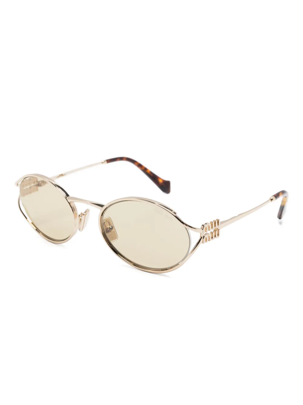 Miu Miu Eyewear oval-frame sunglasses - Goud