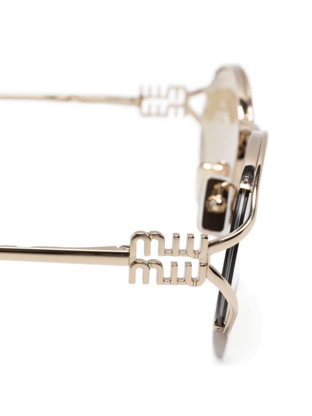 Miu Eyewear oval-frame sunglasses Goud